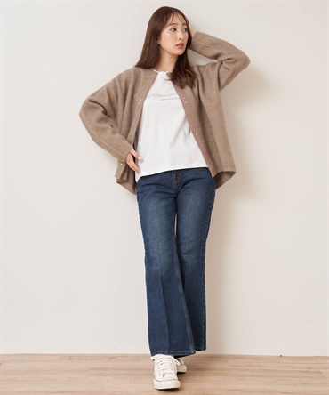 センタープレスデニムパンツ(73インディゴ-Ｓ)