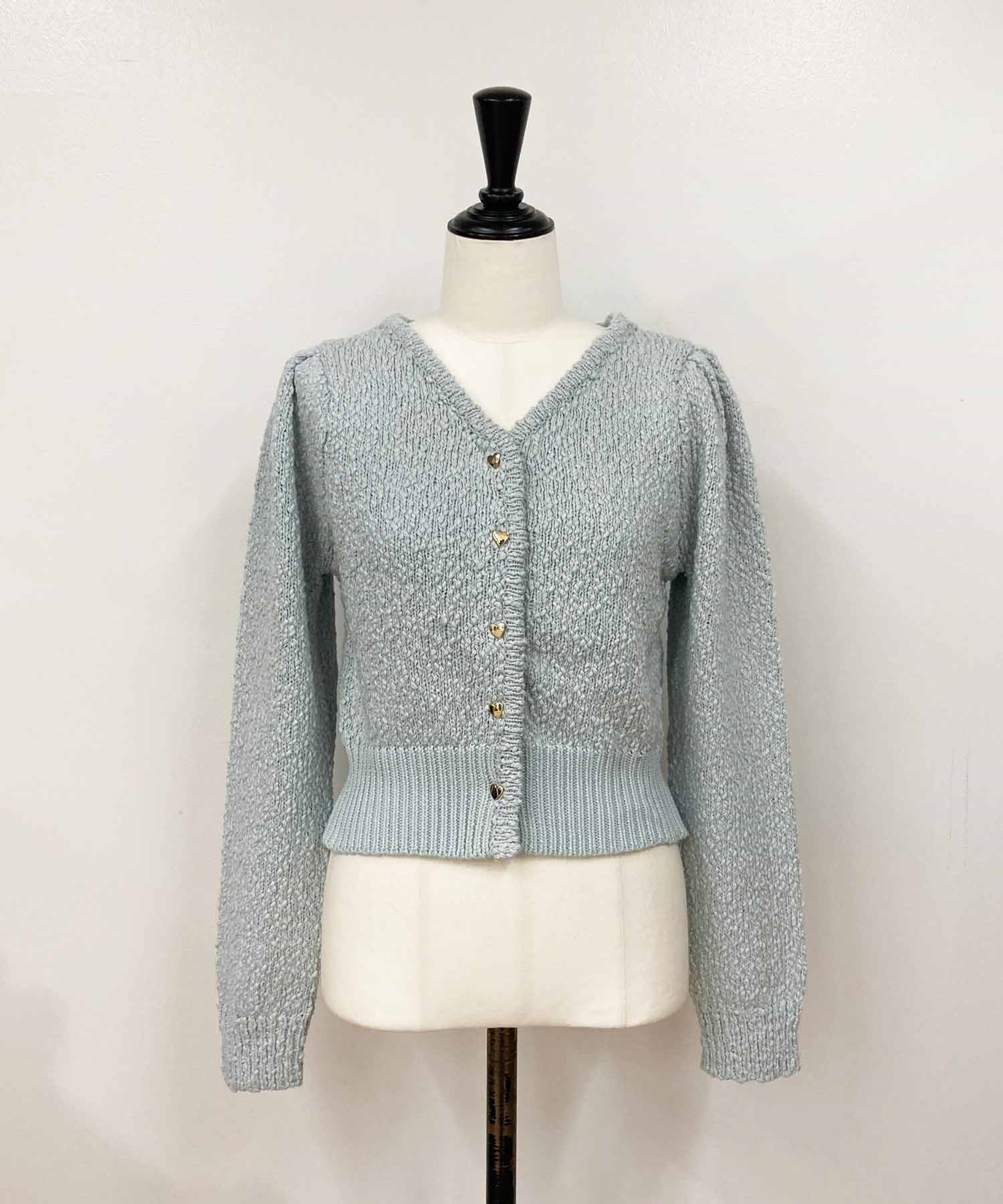 ぽこぽこニットカーデ(72サックス-フリー)