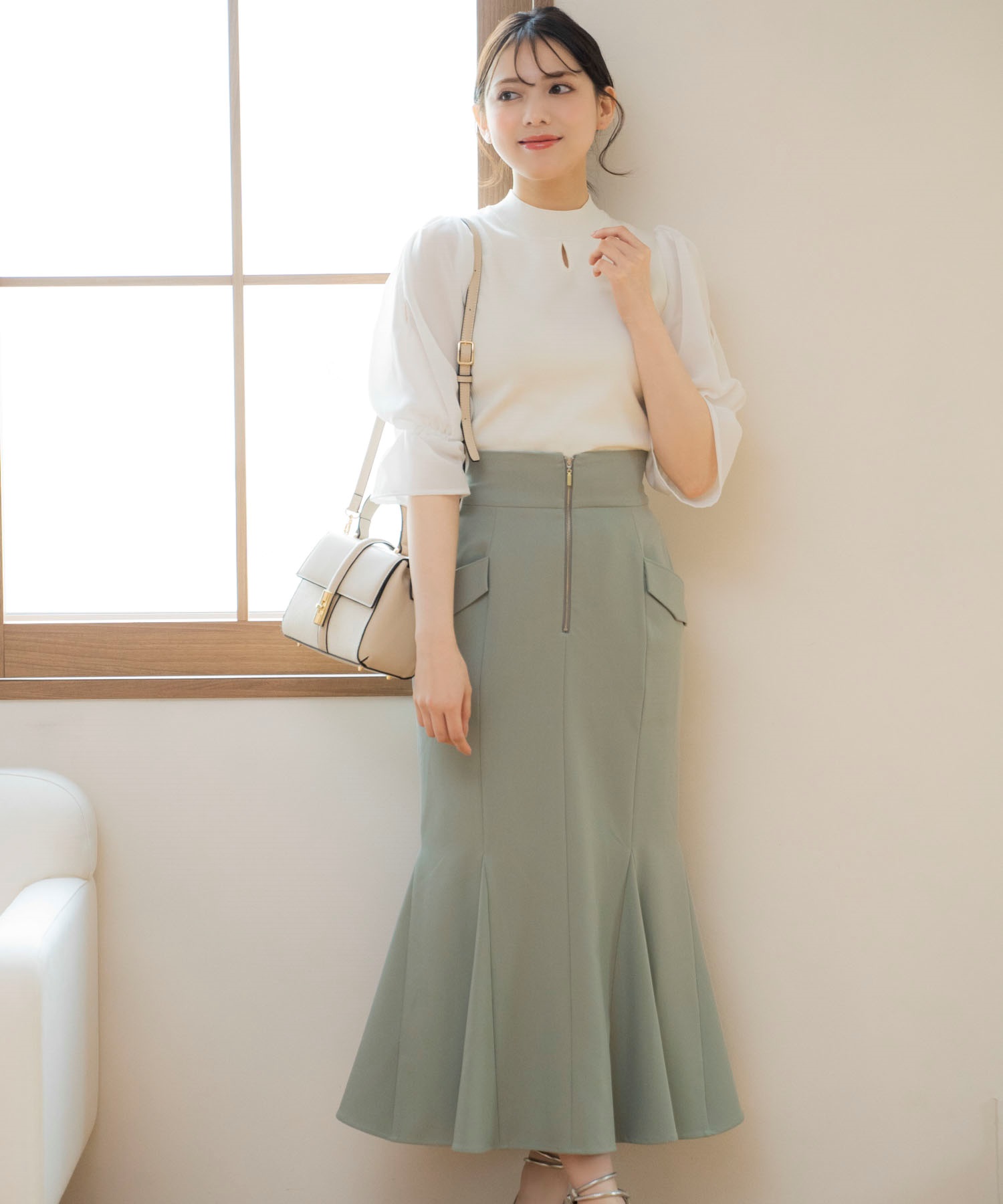 ステッチマーメイドスカート