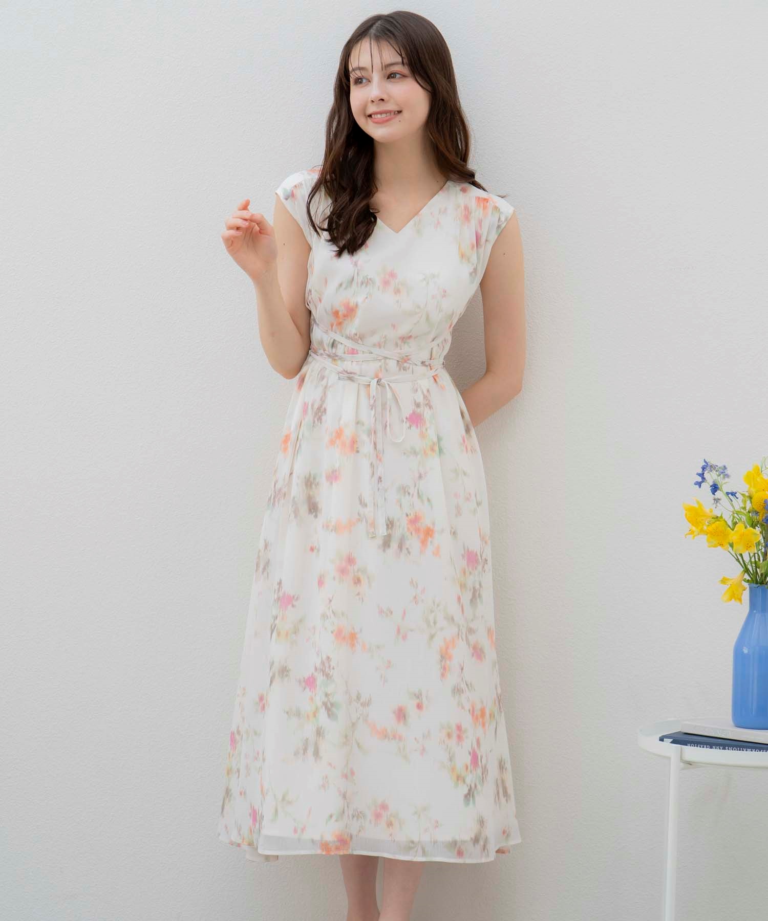【15周年】【SSサイズあり】ぼかしフラワー楊柳ワンピ(32ピンク-ＳＳ-【公式オンラインストア限定サイズ】)