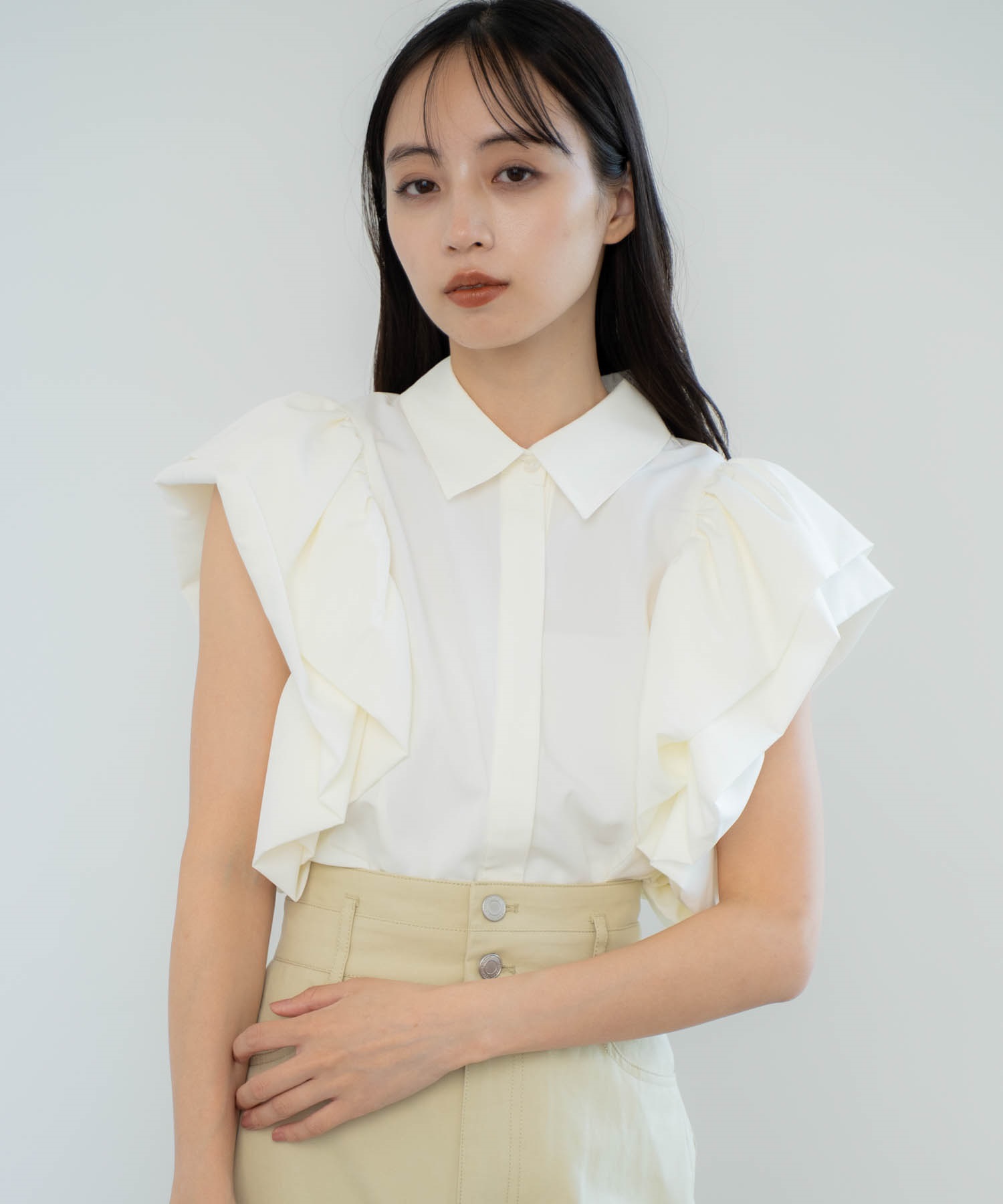 ボリュームスリーブブラウス