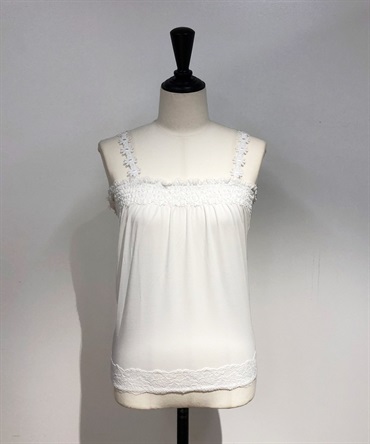 フラワーキャミソール(01オフホワイト-フリー)