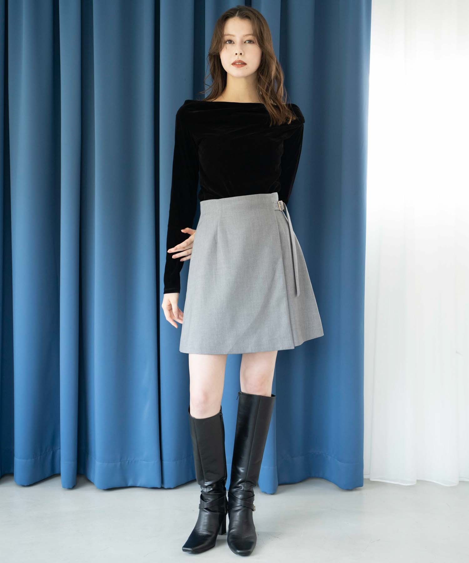 ラップミニスカート(11グレー-Ｓ)