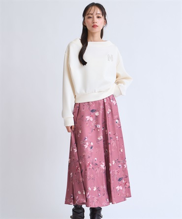 クラシカルフラワースカート(34コーラル-Ｓ)