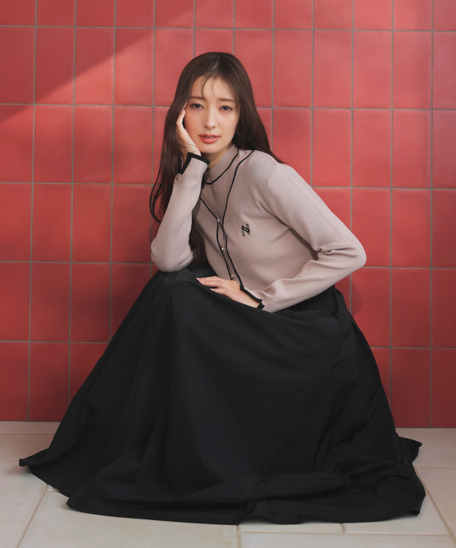 タックギャザーボリュームスカート