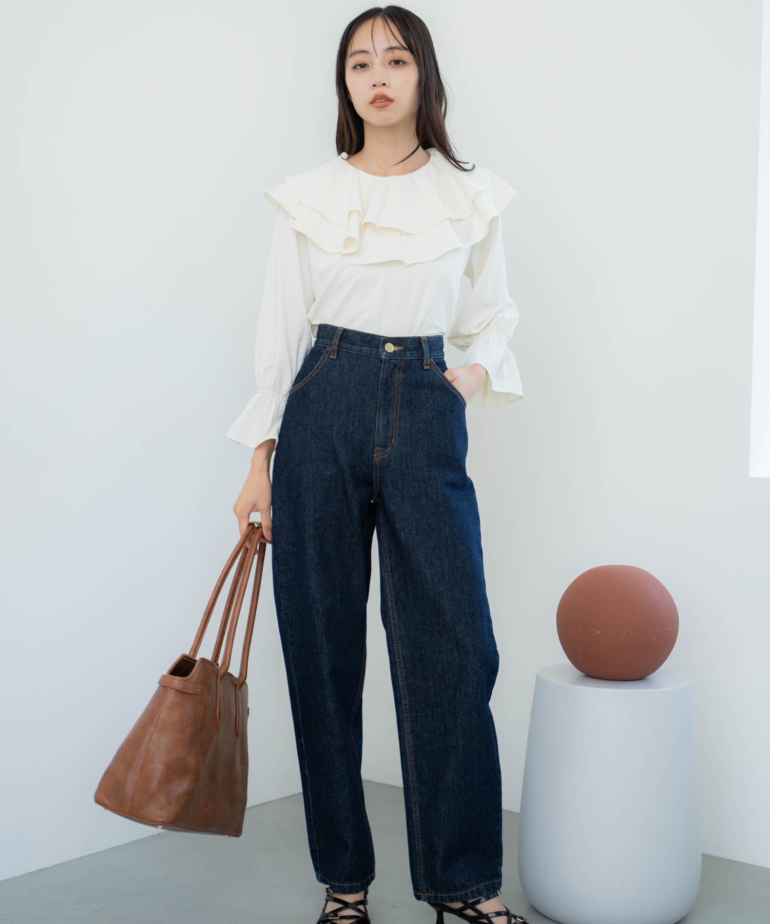 ストレートデニムパンツ(73インディゴ-Ｓ)