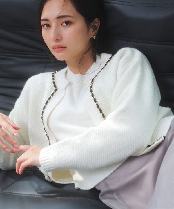 【販路限定カラーあり】チェーンブレードニットアンサンブル