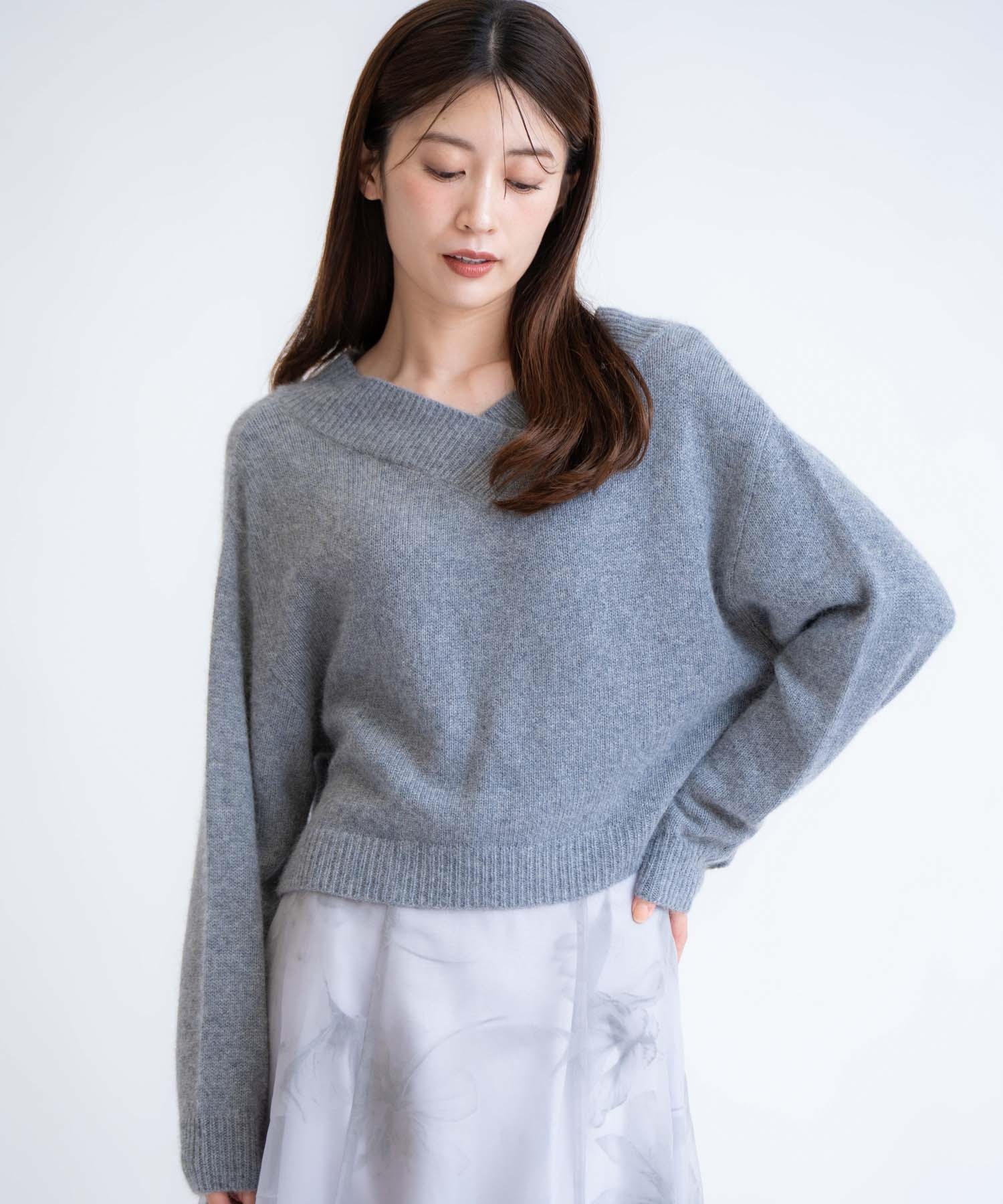 ２ＷＡＹアンゴララクーン混ニット(11グレー-フリー)