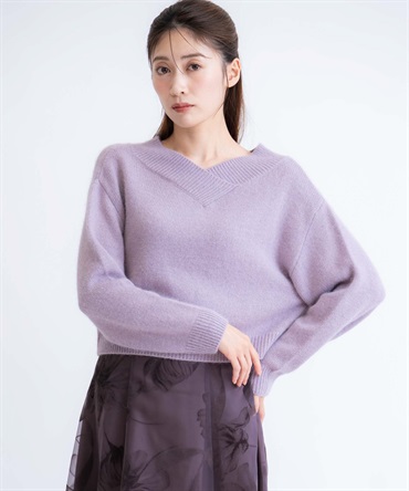 ２ＷＡＹアンゴララクーン混ニット(22ラベンダー-フリー)