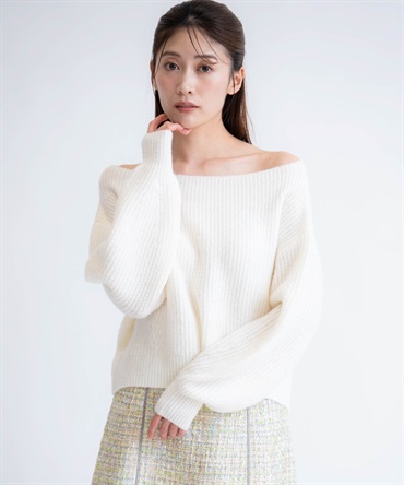 ２ＷＡＹオフショルニット(01オフホワイト-フリー)