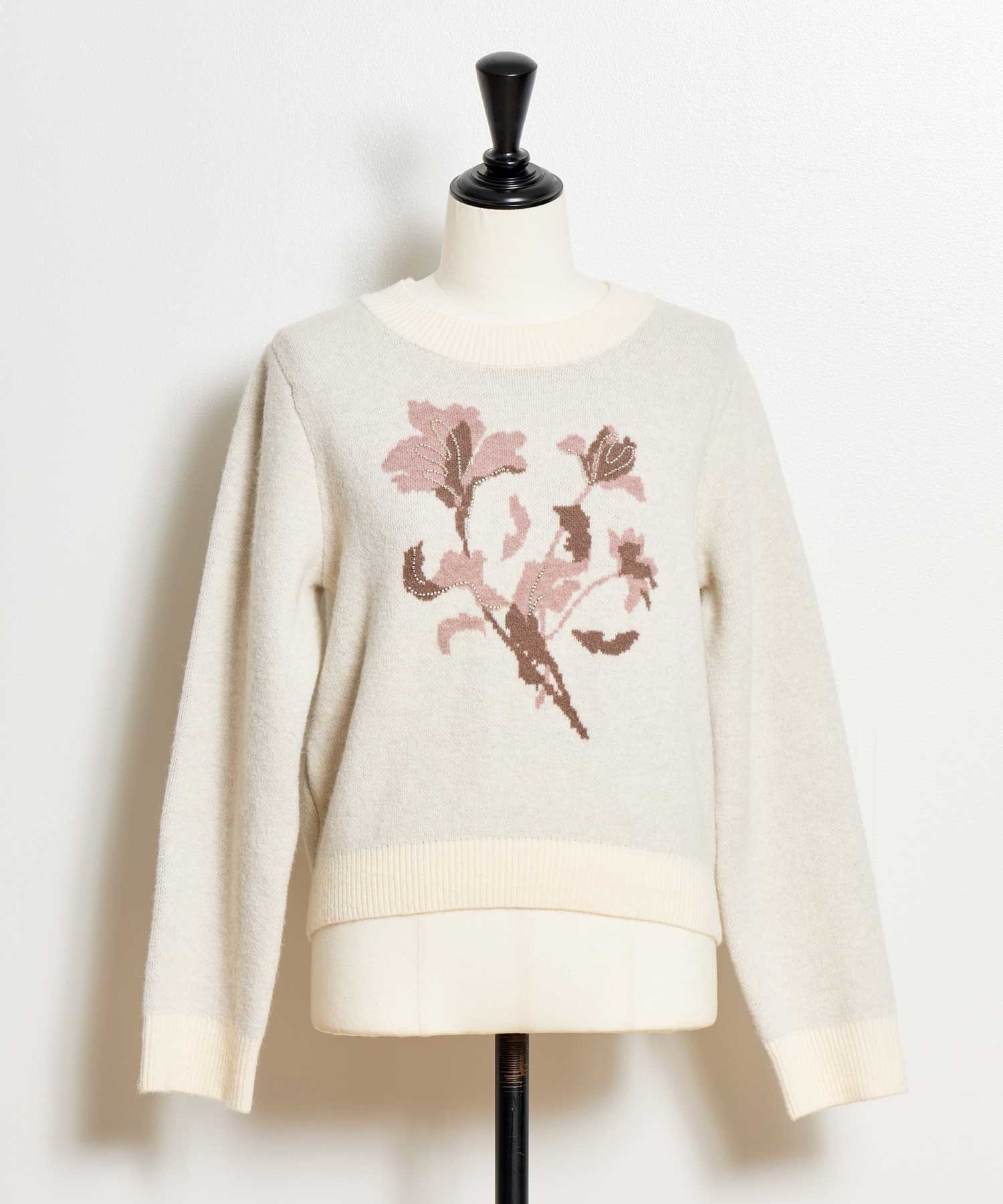 ビーズジャガードニット