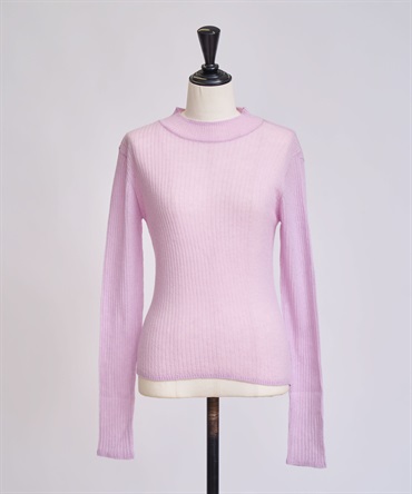 モヘア混シアーリブニット(32ピンク-フリー)