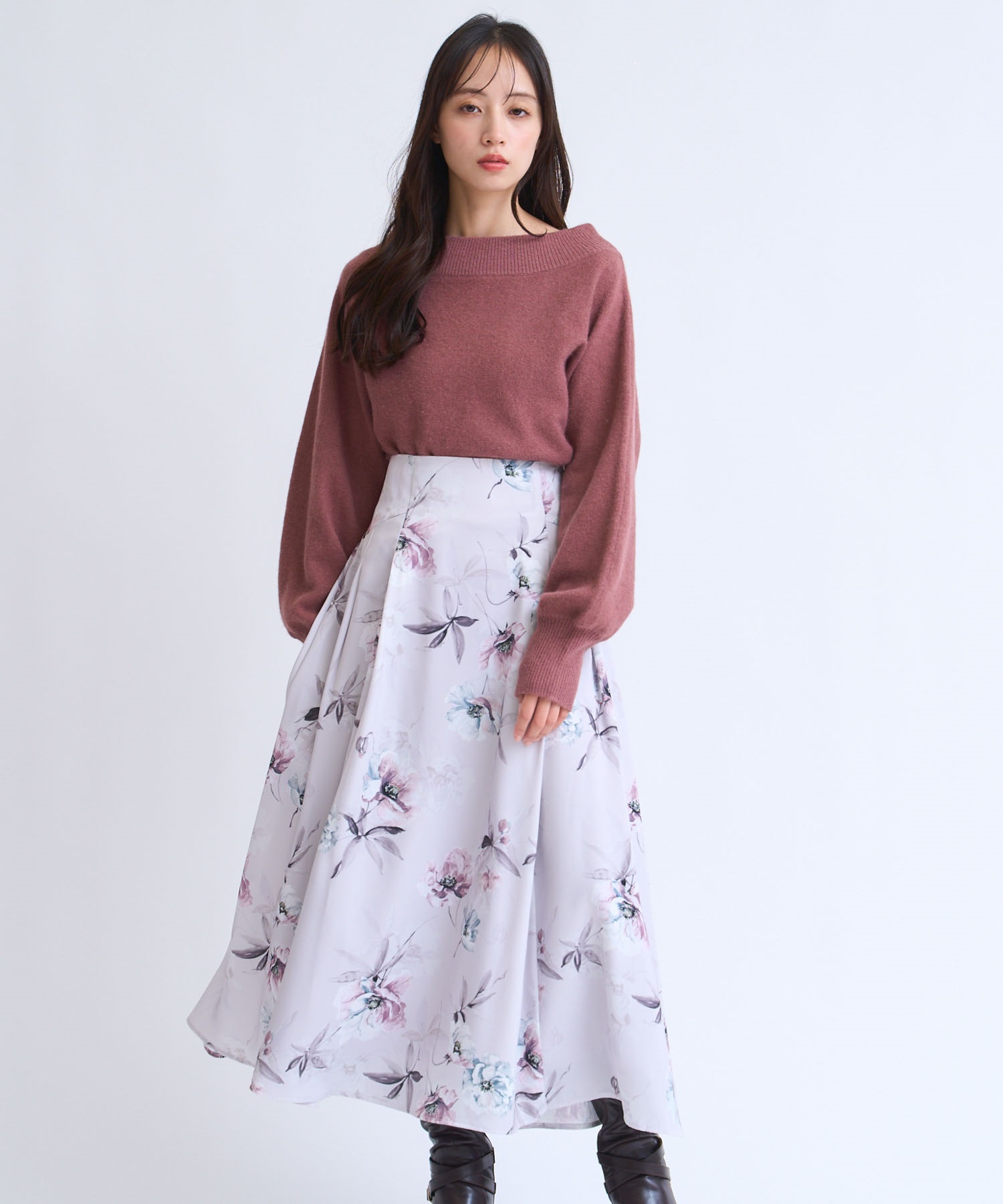 シャドーフラワースカート(32ピンク-Ｓ)