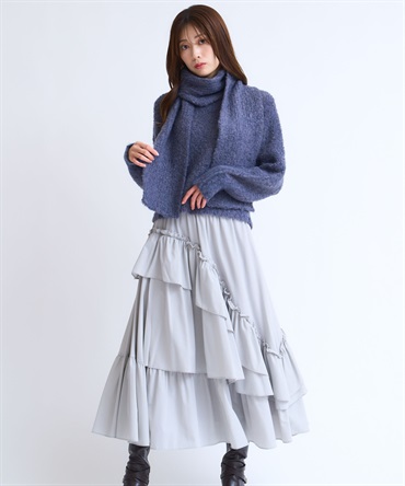 【予約】ティアードフリルスカート(11グレー-Ｓ-10月下旬ごろのお届け)