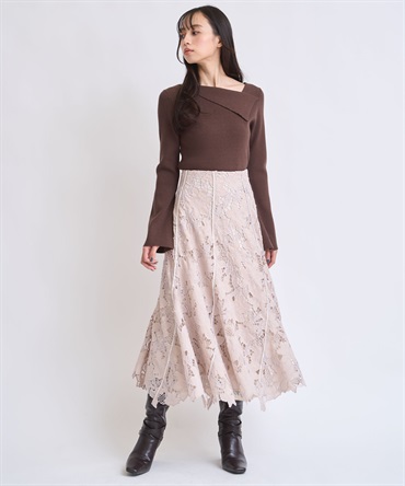 【SSサイズあり】レースレイヤードトルネードスカート(32ピンク-Ｓ)