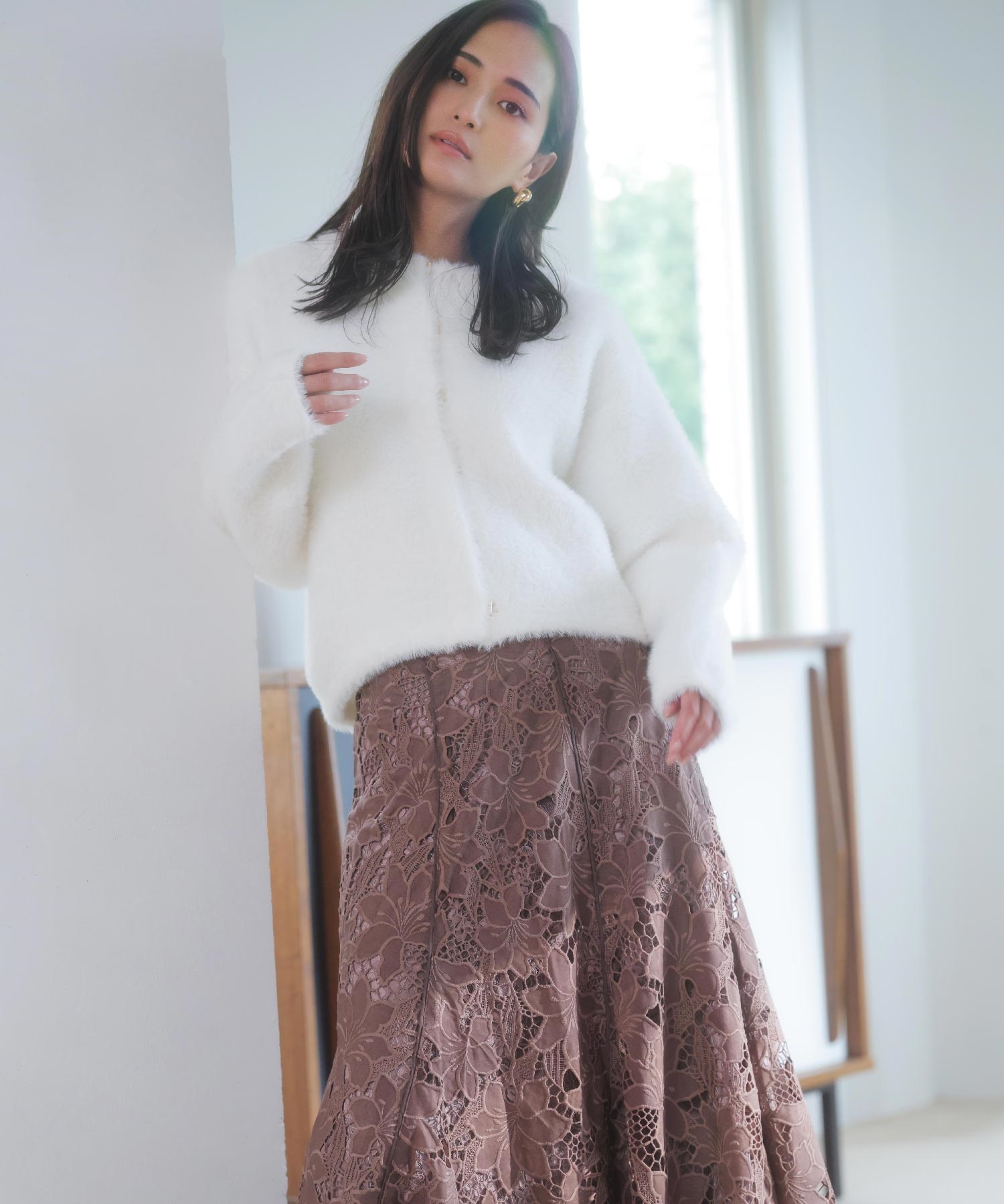 【SSサイズあり】レースレイヤードトルネードスカート