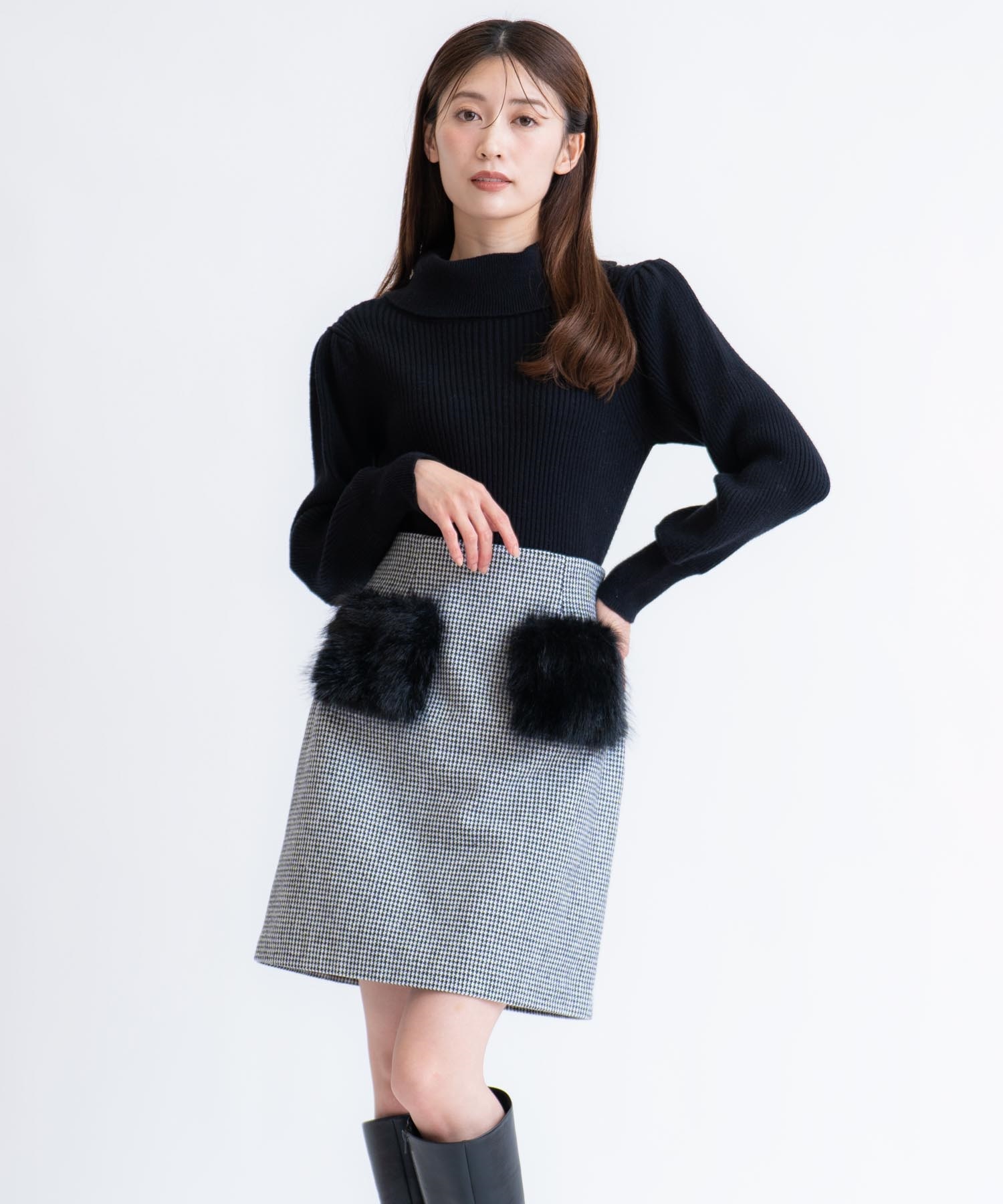 アソートポケットファーミニスカート(94ミックス１-Ｓ)