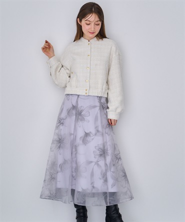 グラデーションフロッキースカート(12ライトグレー-Ｓ)