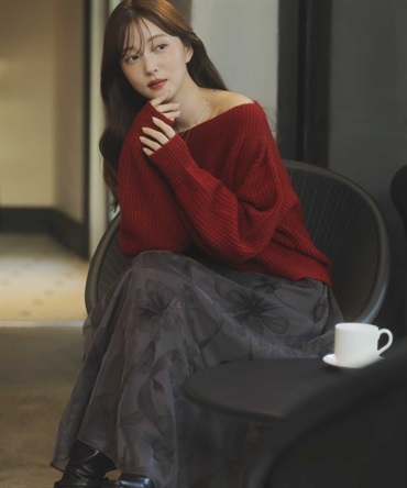 グラデーションフロッキースカート