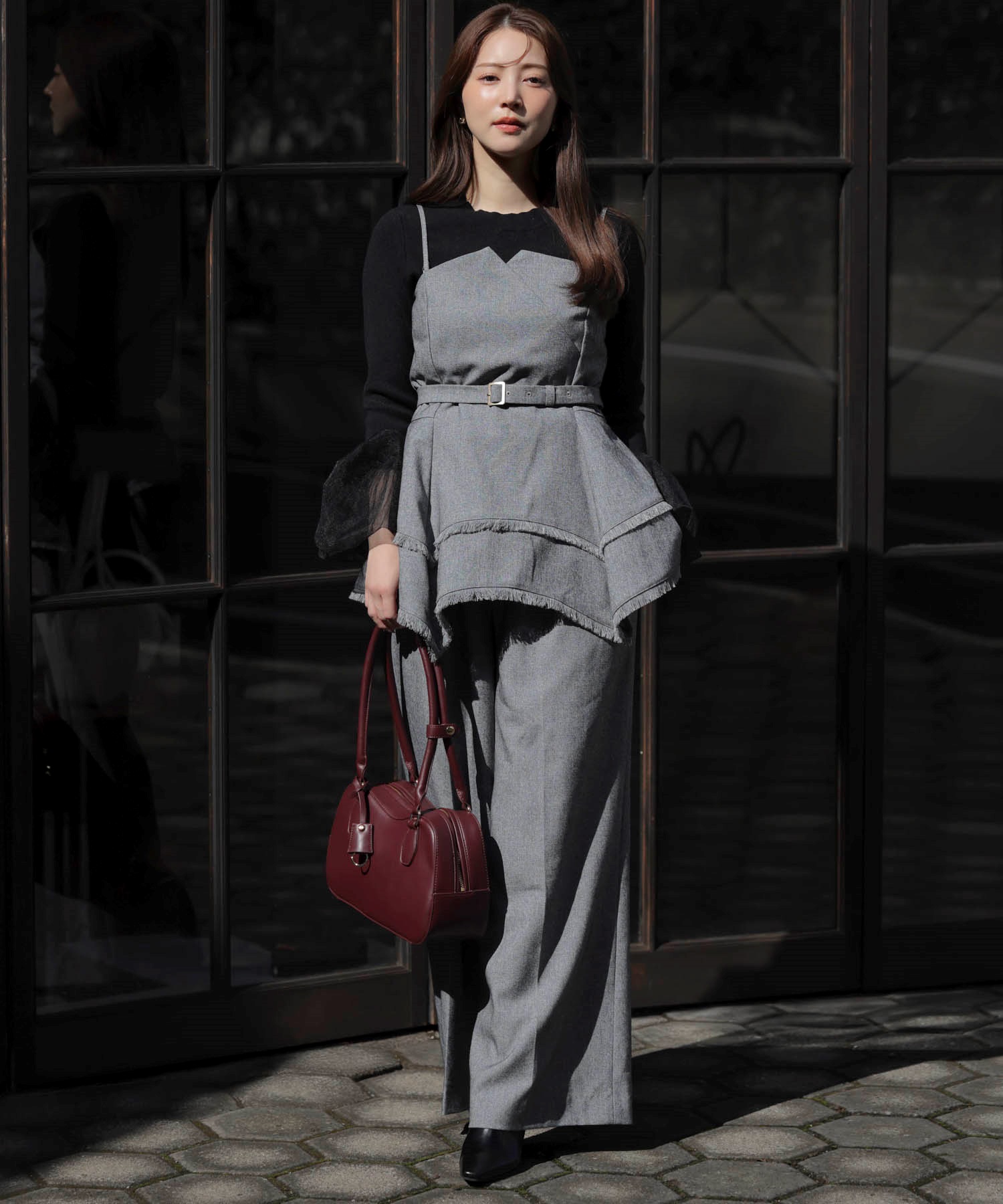 ツイードワイドパンツ