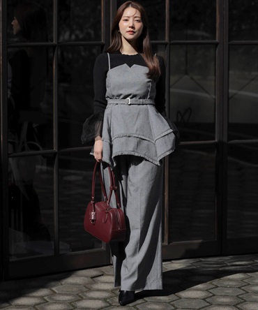 ツイードワイドパンツ