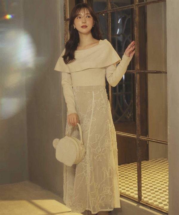 【15周年】モール刺繍ドッキングワンピース