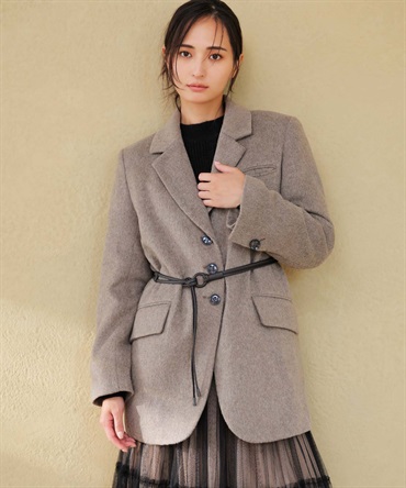 ベルトセットウール混ジャコット
