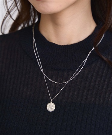 ２連コインネックレス(13シルバー-フリー)