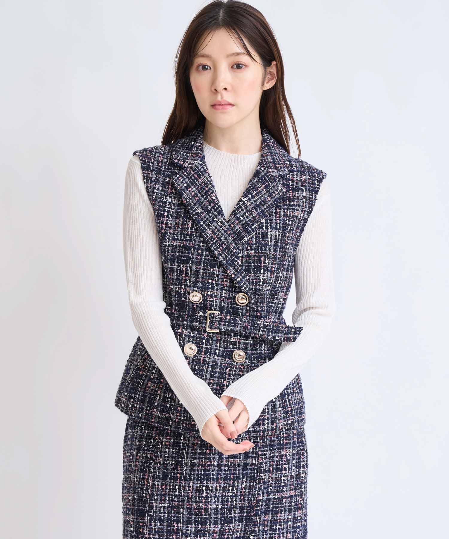 シアーハイネックニット(01オフホワイト-フリー)