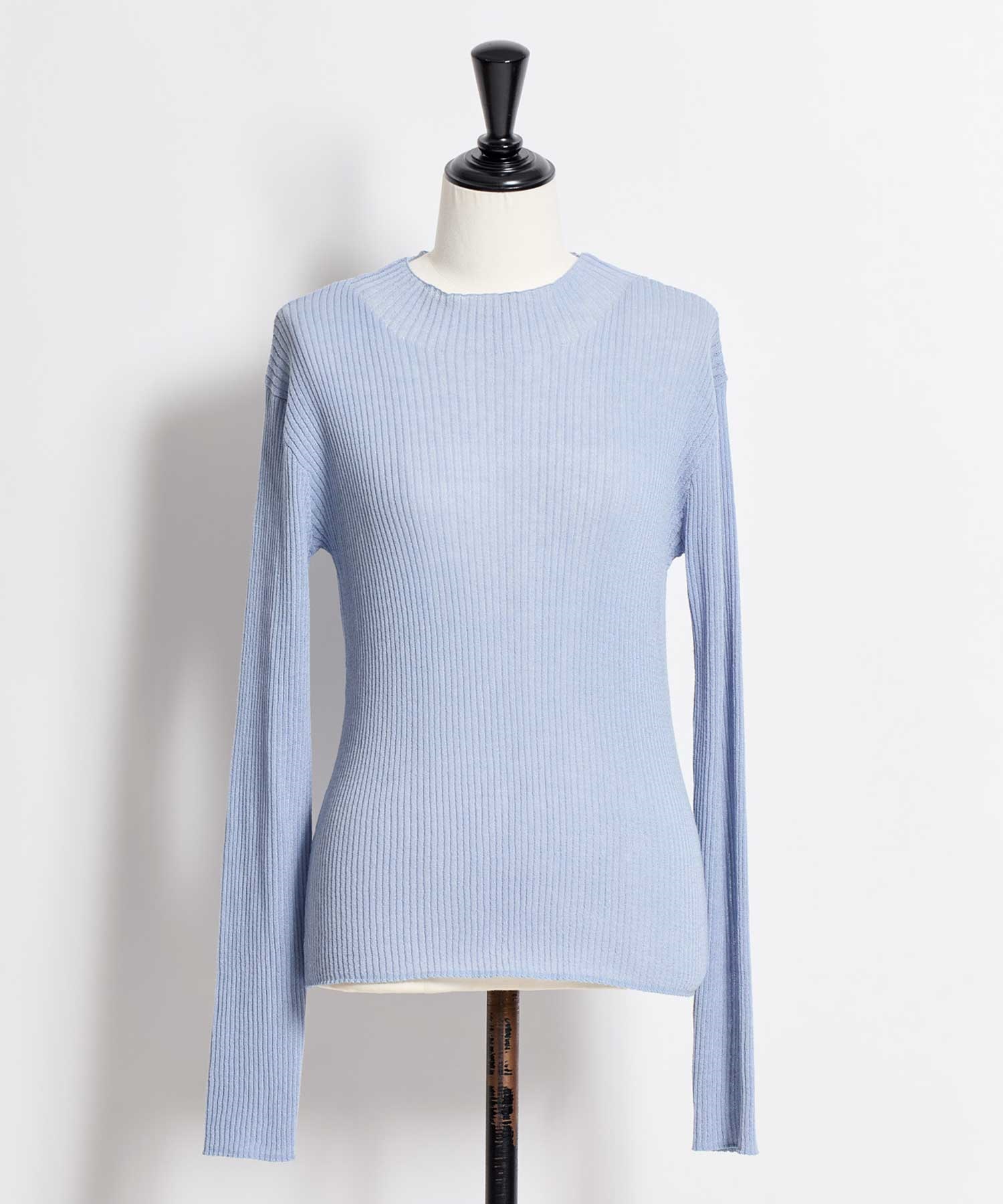 シアーハイネックニット(71ブルー-フリー)
