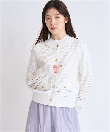 パールニットアンサンブル(01オフホワイト-フリー)