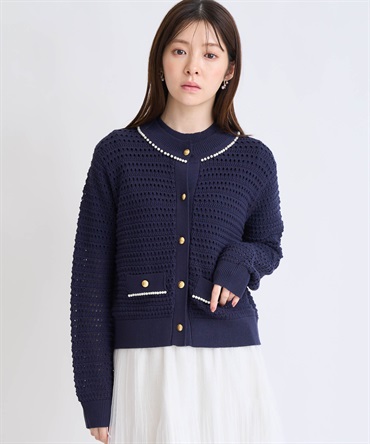 パールニットアンサンブル(70ネイビー-フリー)