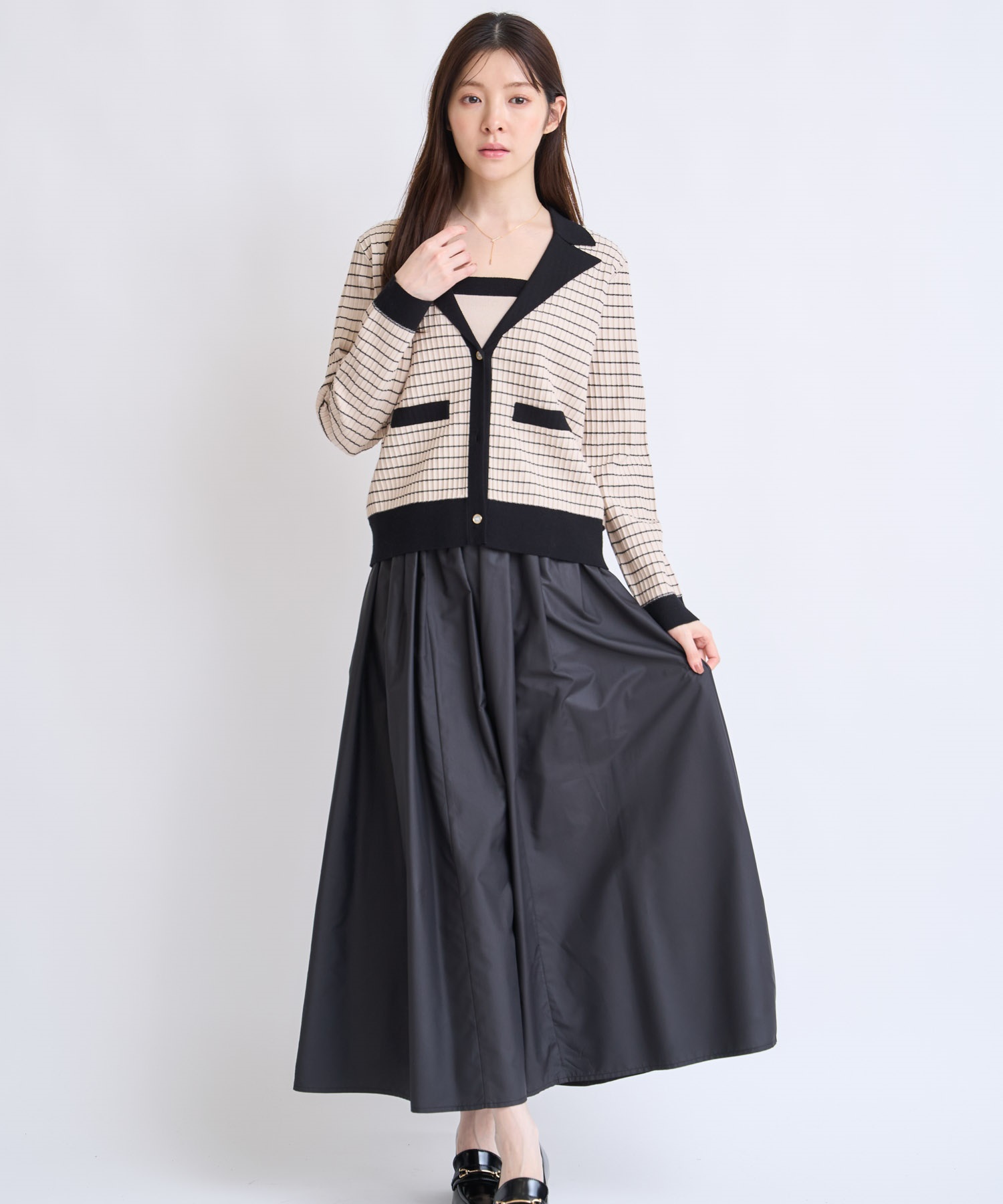 アソートギャザーフレアスカート(00ブラック-Ｓ)