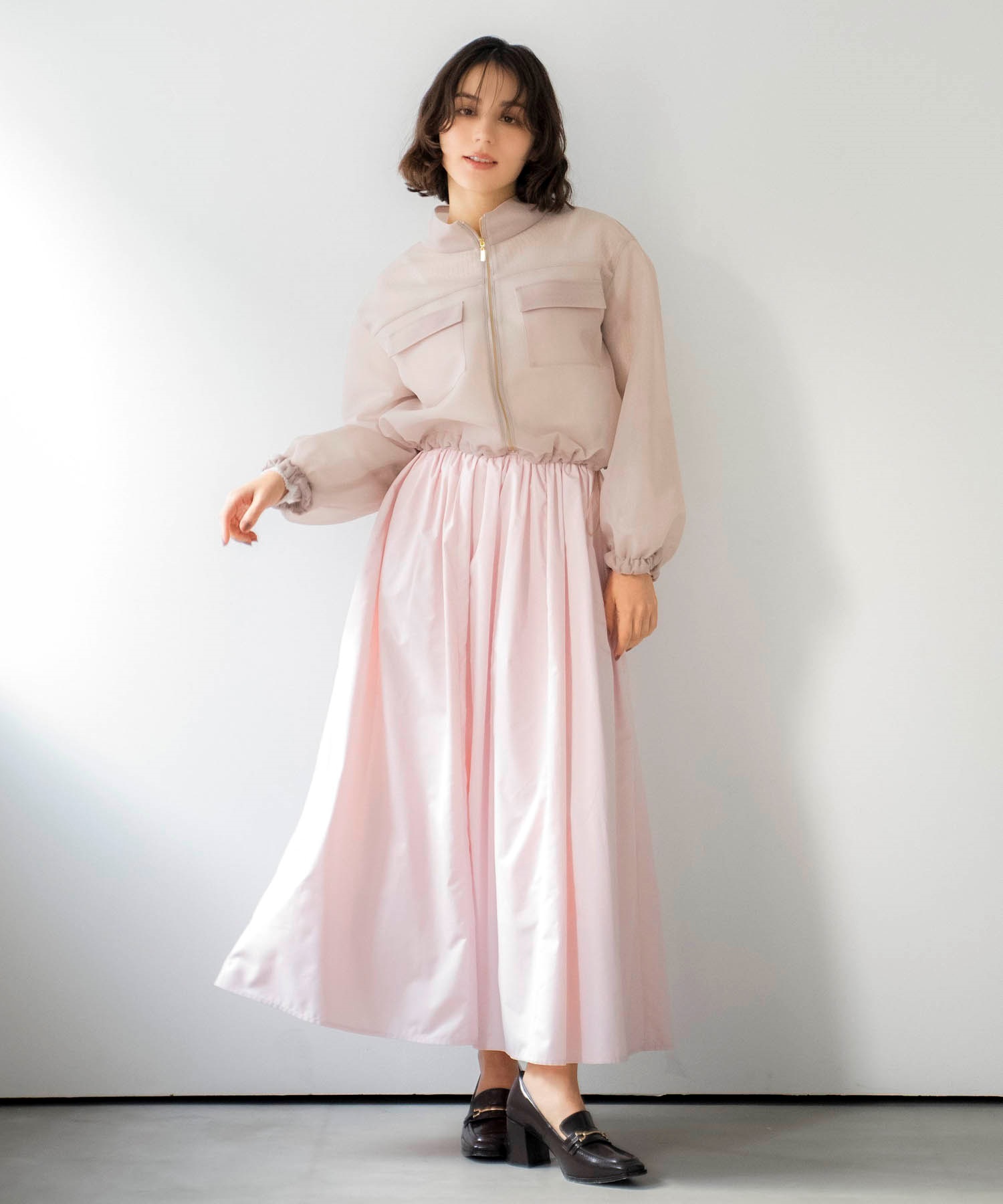 アソートギャザーフレアスカート(32ピンク-Ｓ)