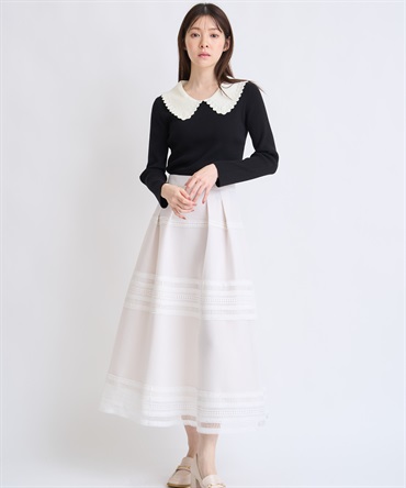 ダンボールフレアスカート(01オフホワイト-Ｍ)