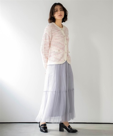 プリーツチュールスカート