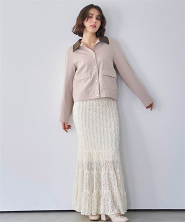 カットレースナロースカート(01オフホワイト-フリー)