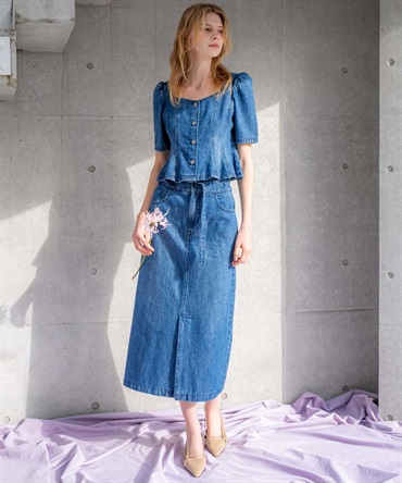 デニムペンシルスカート