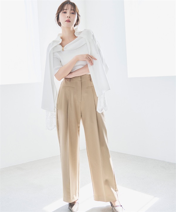 ポケットデザインワイドパンツ