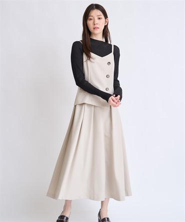 ビスチェライクキャミワンピース(82ベージュ-Ｓ)