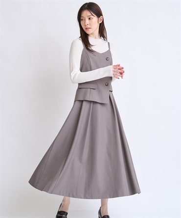 ビスチェライクキャミワンピース(85モカ-Ｍ)