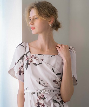 ペイントフラワーワンピース(32ピンク-Ｍ)