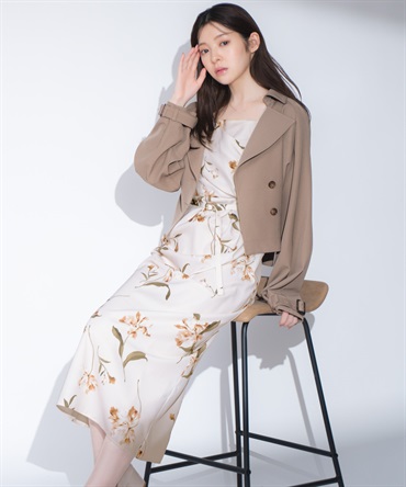 ペイントフラワーワンピース(51イエロー-Ｓ)