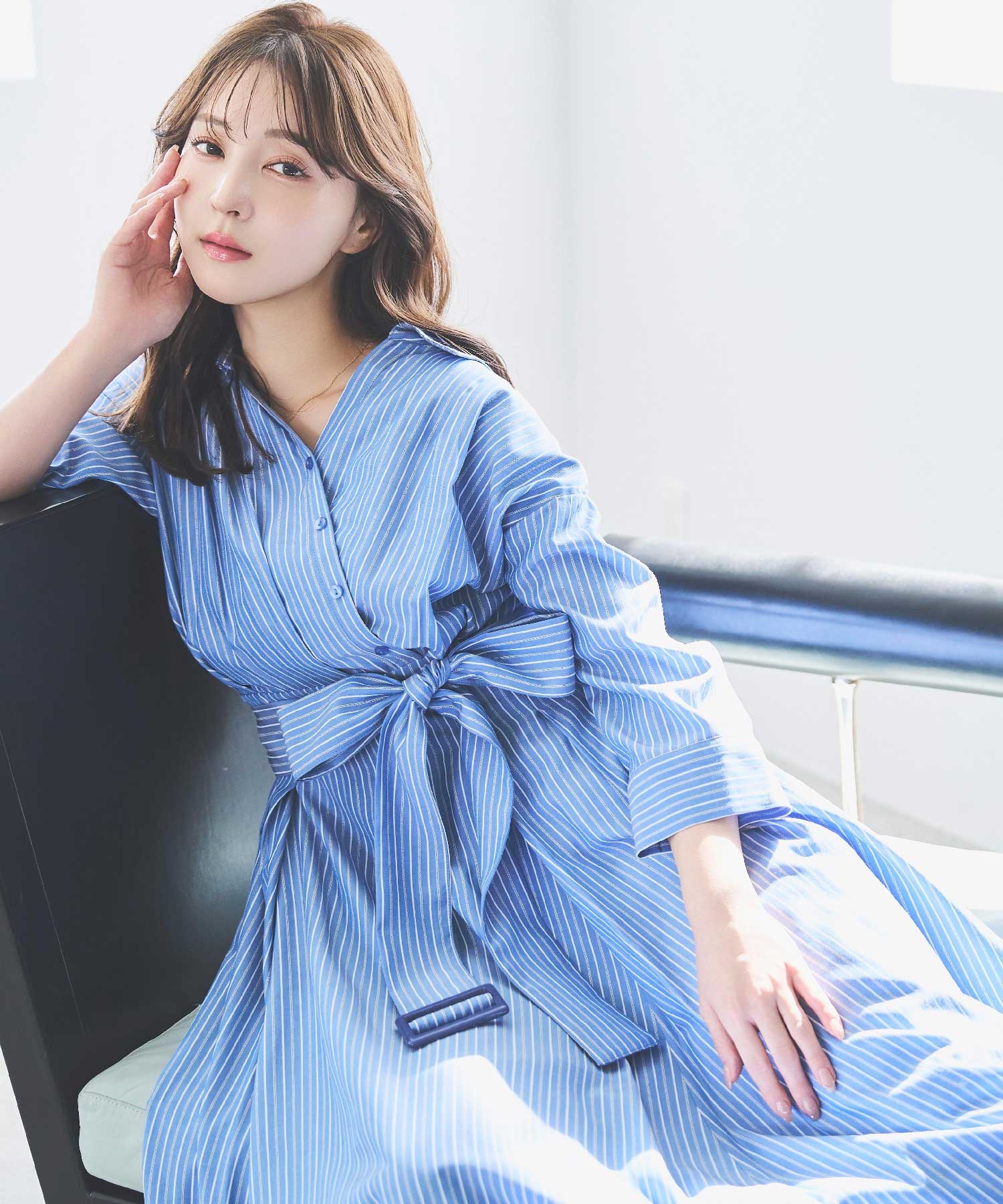 【SSサイズあり】カシュクールウエストリボンワンピース