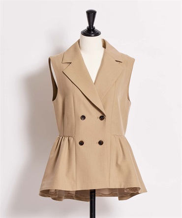 ペプラムダブルジレ(82ベージュ-Ｍ)