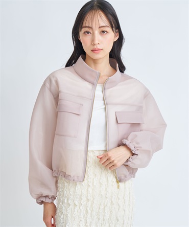 シアーダンボールブルゾン(82ベージュ-Ｍ)