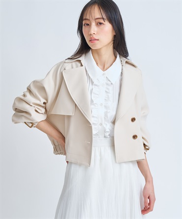 ラグランショートトレンチ(01オフホワイト-Ｓ)