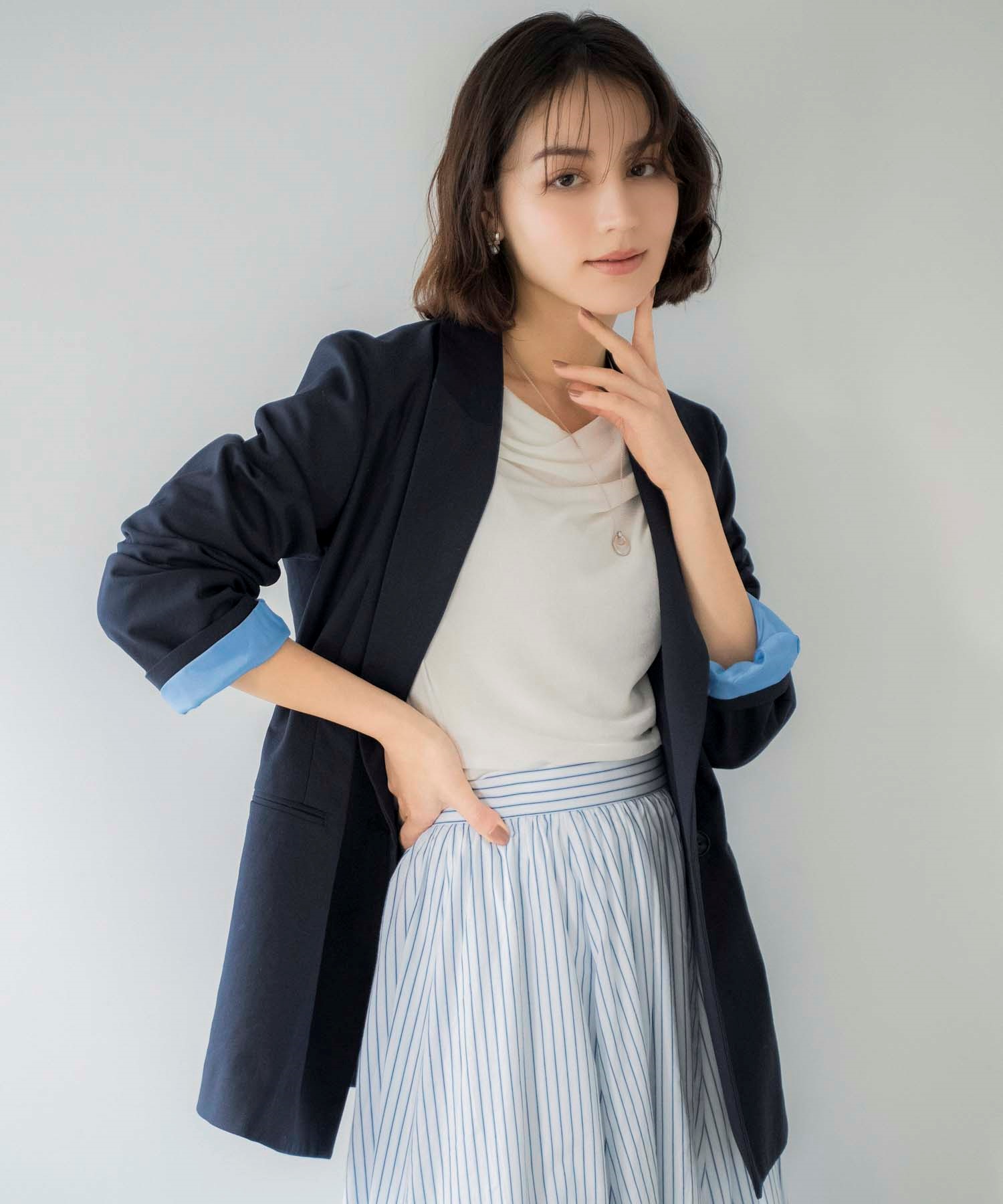 ４Ｂダブルブレストジャケット(70ネイビー-Ｓ)