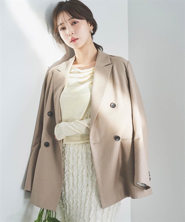 ４Ｂダブルブレストジャケット(85モカ-Ｓ)