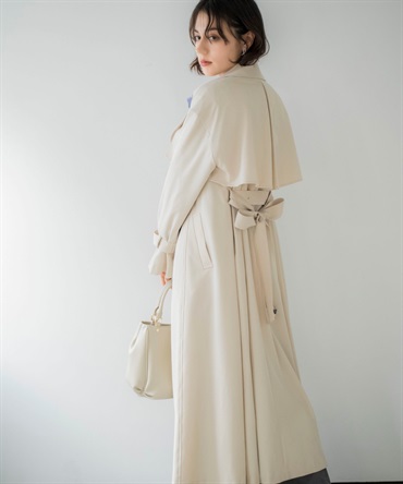 オーバートレンチコート(82ベージュ-Ｓ)